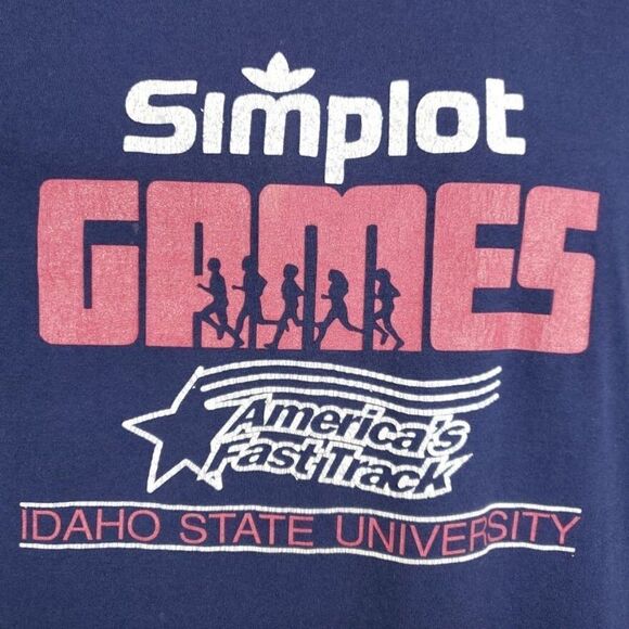 Simplot Games T Shirt Vintage 90s Idaho State University Bengals Track Large - Picture 2 of 7